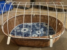 Fahrrad Hunde Korb XXL, Weidenkorb für Gepäckträger,