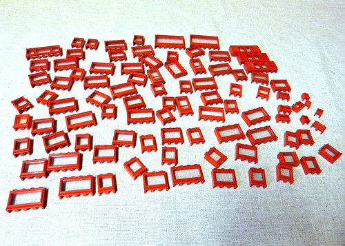 Lego fenster tühren rot - lego, 60