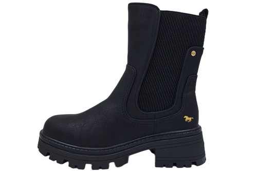 Mustang chelsea boots - chelsea, schwarz