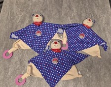 ❤️ 3x Schmusetuch * Kuscheltuch * Sterntaler * Katze Kira * Sterne * Rassel ❤️