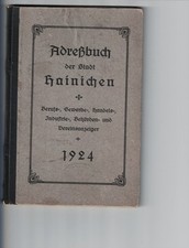 Adreßbuch der Stadt Hainichen, Sachsen, 1924