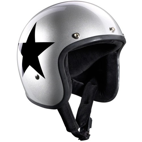 Bandit jet star - silver, jethelm