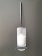 KEUCO EDITION 11 Toilettenbürstengarnitur, Echtkristallglas  black brushed chrom