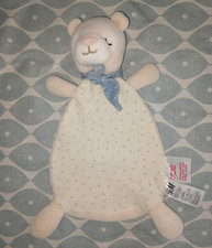 H&M SCHLAFBÄR BABY KOMFORTDECKE BETTDECKE SCHNULLER DOUDOU BLAU FLECKIG