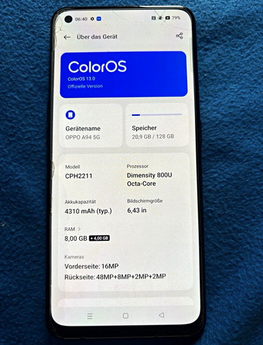 Oppo a94 128gb 8gb ram - 128gb,