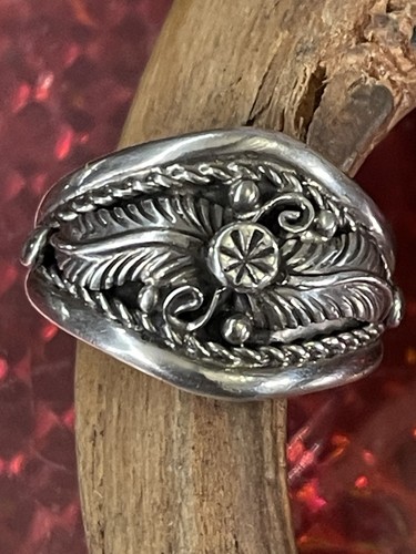 Vintage floraler navajo ring - vintage,