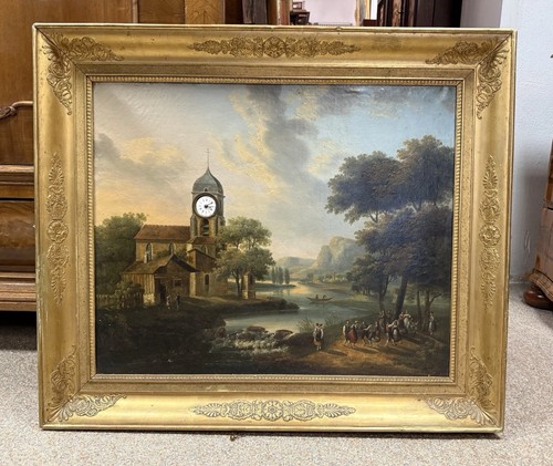 Biedermeier bilder uhr mit - biedermeier,