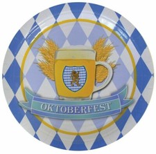 Pappteller "Oktoberfest" Dekoration Mottoparty Deko Party Tisch Deko 8-tlg.