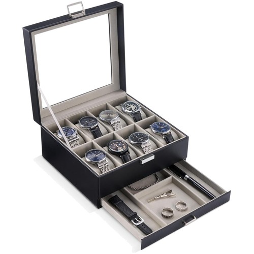 Uhrenbox mit glasdeckel - glasdeckel, und