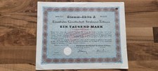 Eisenbahn Stralsund Tribsees 1900 Richtenberg Franzburg Berlin Stammaktie 1000 M