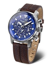 Vostok Europe Expedition South Pole Solar Chronograph 592A762-L Lederband 43 mm