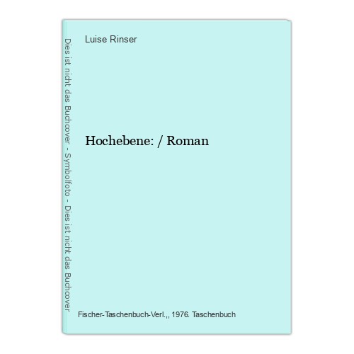 Hochebene roman rinser - /,