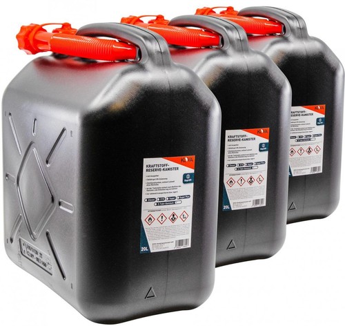 Benzinkanister 20l schwarz - 3x,