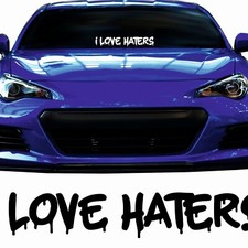 Autoaufkleber I Love Haters