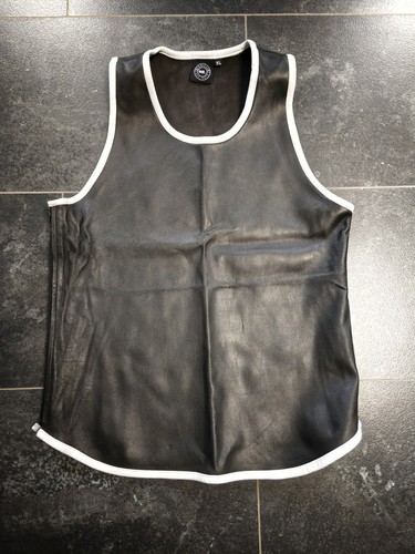 Tanktop muskelshirt aus leder - tanktop,