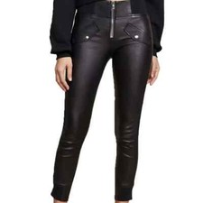 Damen Leder Leggins Hose