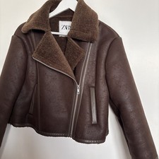 Zara shearling jacke - zara, fell