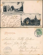 Dollenchen  Dorfstraße, Kirche b SaalGast Finsterwalde Niederlausitz 1905