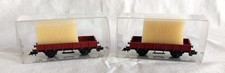 Fleischmann 2 Stück Niederbordwagen 2achsig, LüP 98 mm Gebraucht