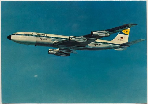 Flugzeug postkarte boeing 707 - flugzeug,