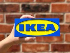 Ikea Logo Buntes Schild 3D