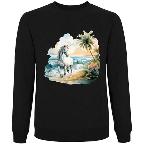 Sweatshirt schwarz einhorn - sweatshirt,