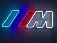BMW M Logo Wand Dekoration Neon Beleuchtung Schild LED Garage Auto Geschenk