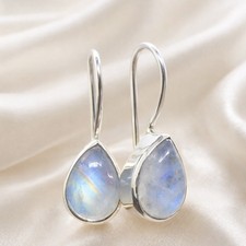 Mondstein Ohrhänger  Silber