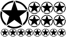 18x US ARMY STERN RETRO STICKER AUTO CAR AUFKLEBER RATTE ARMEE STAR OLDSCHOOL