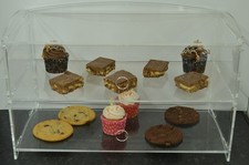 Zweistufige Bäckerei Deli Gebäck Tasse Kuchen Donut Lebensmittel Theke Vitrine Schrank