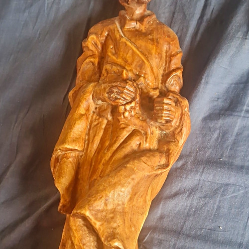 Holzfigur heiliger bischof - holzfigur, heiliger/bischof