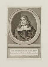 J. HOUBRAKEN (*1698), Andries de Graeff. Staatsmann, Kupferstich Barock
