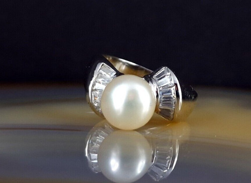 Ring silber 925 perle - ring, weiß