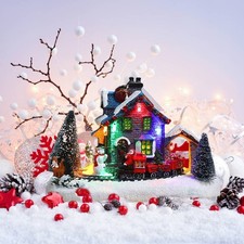Weihnachtshaus mit led licht - weihnachtshaus, led-licht