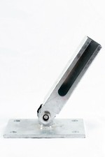 Klapp-Montagefuß für Zaunpfosten verzinkt beweglich Fußplatte zum Aufdübeln