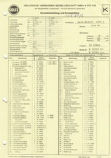 Datenblatt Einstelldaten Solex