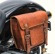Satteltaschen Motorrad 2 Seitentaschen Packtaschen Satteltaschen Echtleder Ru...