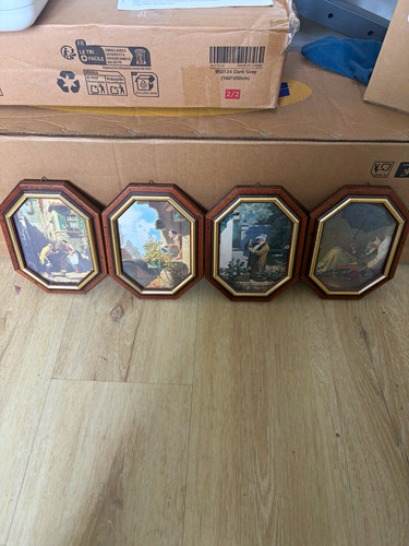 4er set vintage bilder von - set,