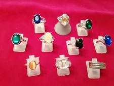 Ring, Stein, golden, silbern