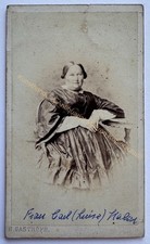 orig. CDV Foto Fotografie Frau Dame Bild alt Mode um 1865 Cöln Köln Gastroph