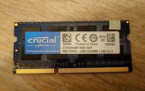 Crucial 8gb ddr3l 1600 sodimm - crucial, ddr3l-1600