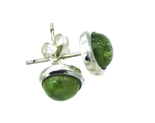 Ohrstecker peridot cabochon - peridot,