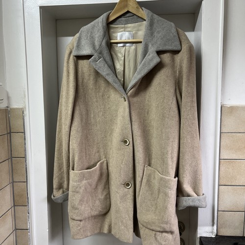 Wollmantel beige grau damen - beige, /grau
