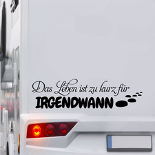 Wohnmobil aufkleber mit spruch - aufkleber,