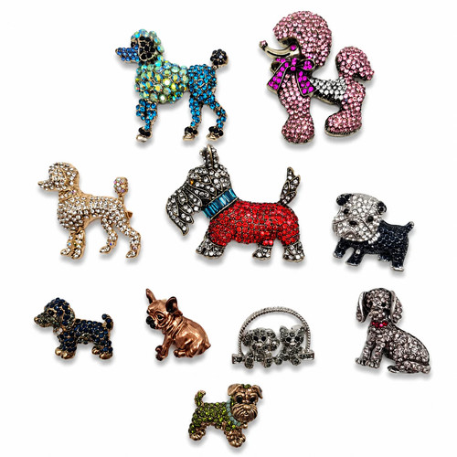 Brosche hund bulldogge - brosche,