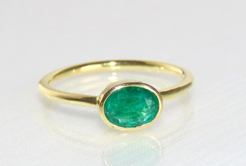 Echter smaragd ring aus 585 - smaragd,