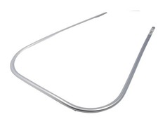 Monoschlitzrohr Beinschild RMS silber kompatibel für Vespa PX80-200 PE Lusso, T5