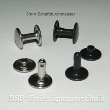 Nieten Hohlnieten Kopf 8-12mm