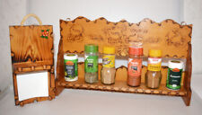 DDR Gewürzregal Holz mit Notizbrett Holz -Vintage-Retro