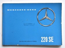 Mercedes W 111, 220 SE, Betriebsanleitung